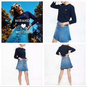 NWT Miranda Kerr + Mother Denim flare skirt as 31